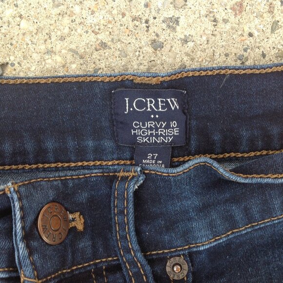 J Crew Jeans Curvy 10 High Rise Skinny 27"          1.2 - Picture 9 of 13
